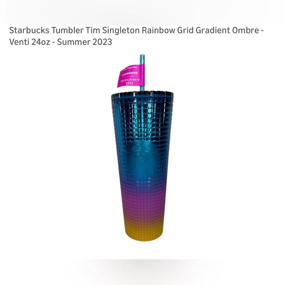 NEw Starbucks Blue and Purple Ombre Tumbler 24OZ
